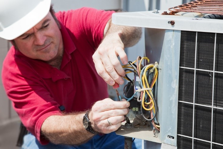 contractor working with electrical wires